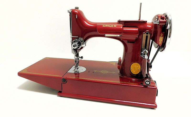 Desk Dave's "RUBY RED" Singer Featherweight 221 Sewing Machine