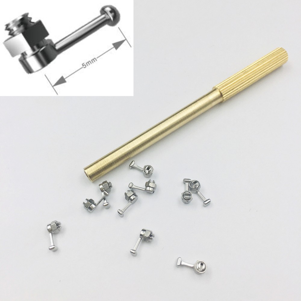 Activity Crimpable Hooks Orthodontic Long Hooks Curved Hooks Left Right w/ tool
