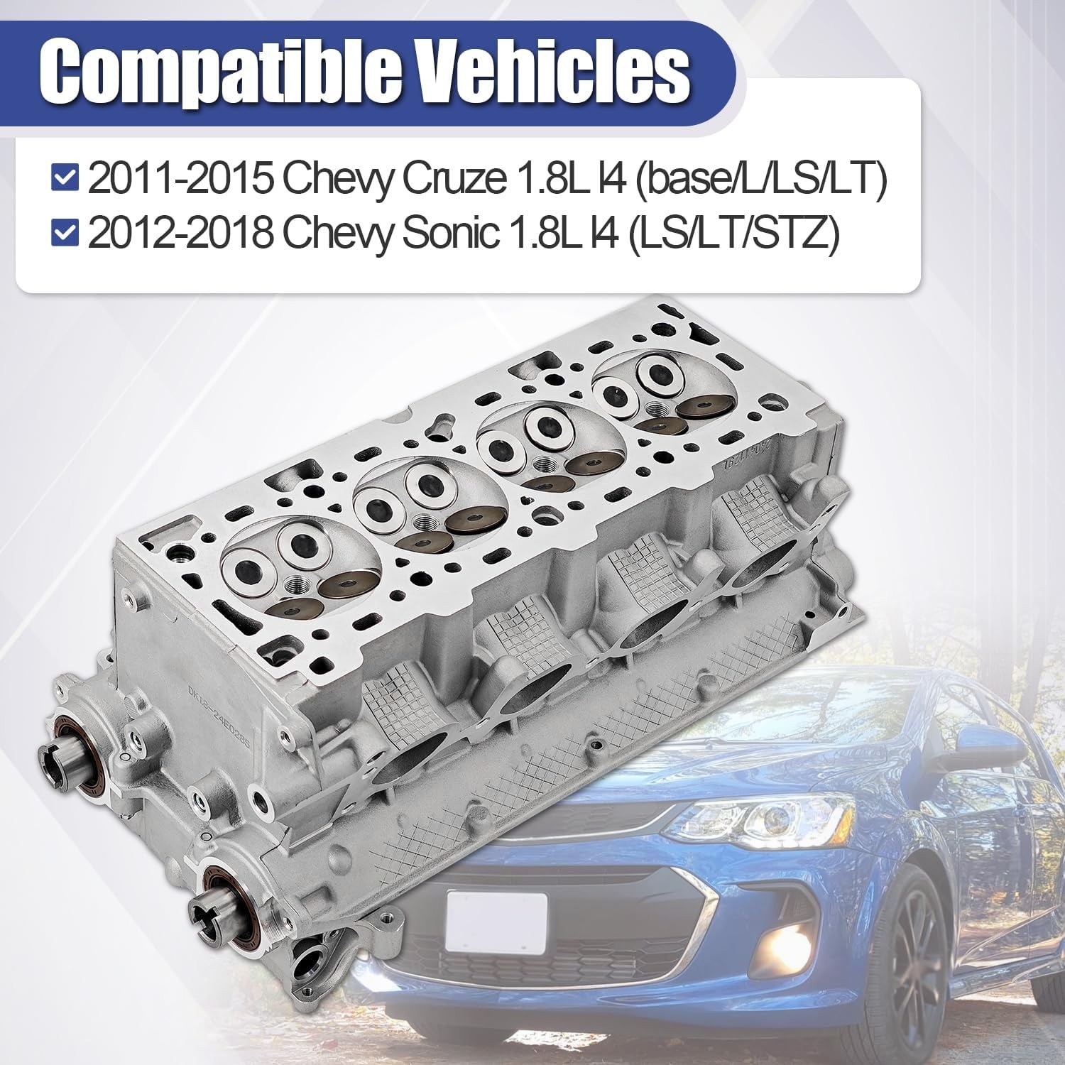New Cylinder Head Assembly For 2011-2018 Chevy Cruze Sonic 1.8L L4 DOHC