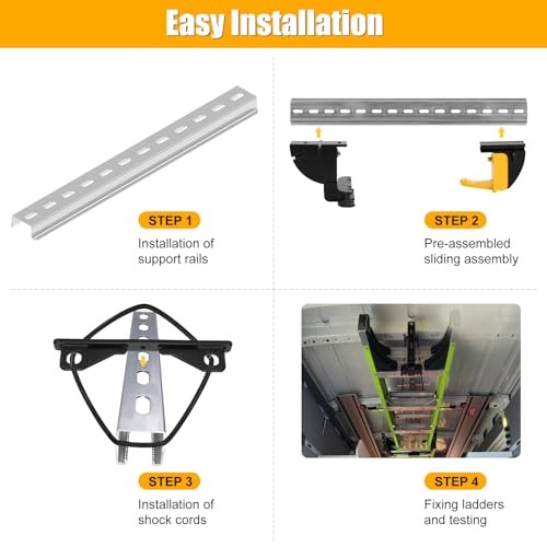 Van Interior Ladder Storage Mounting Kit,Utilizes Overhead and Interior
