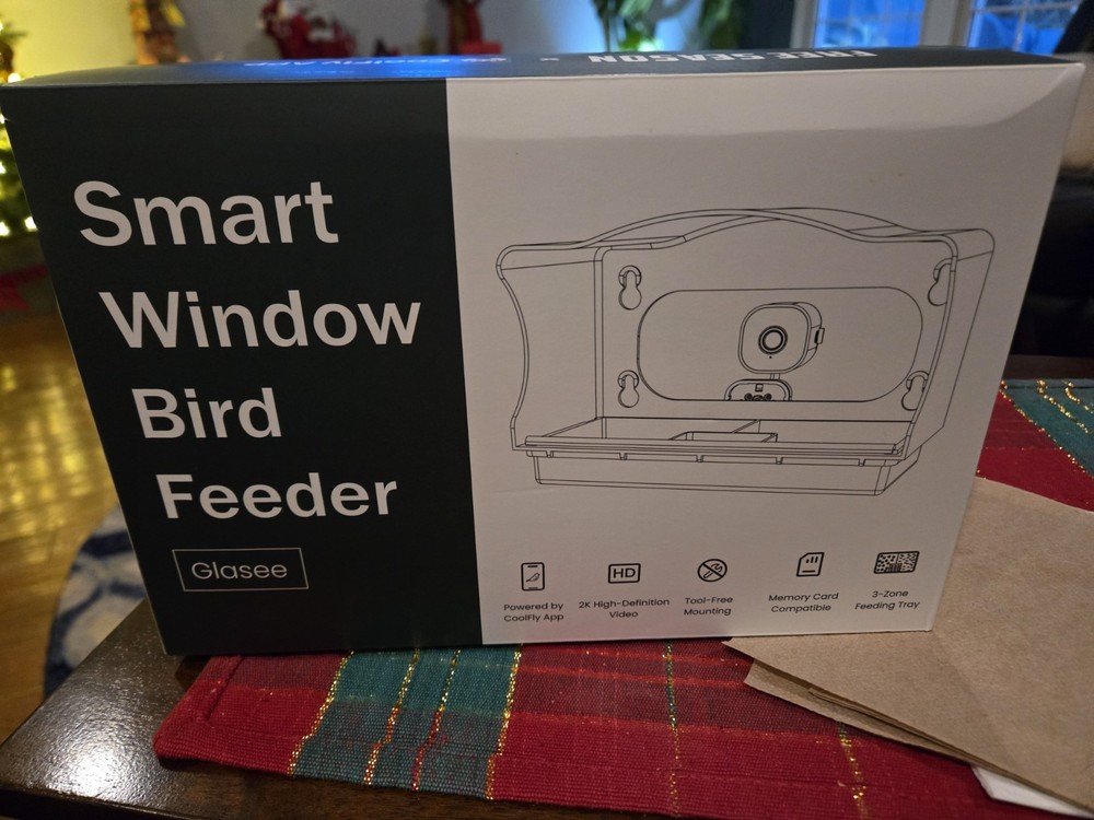 Glasee Smart Window Bird Feeder With Camera New