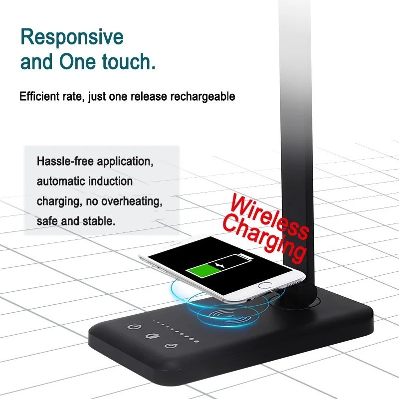 LED Wireless Charging Desk Lamp