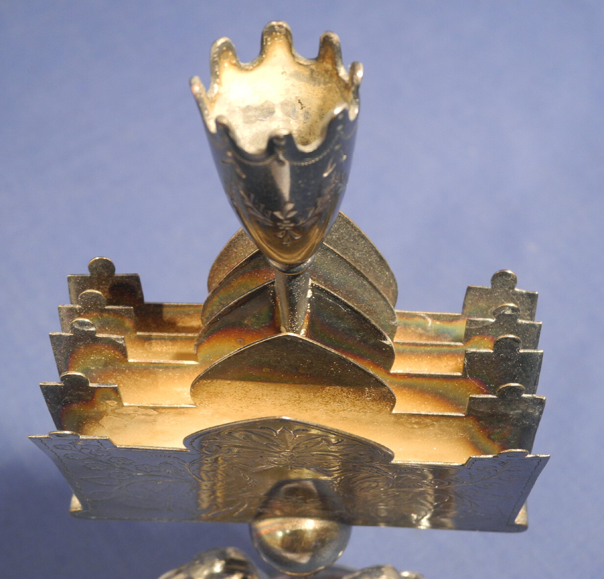 Vtg Antique Silverplated Letter Napkin Holder Reed + Barton 02135 Figural Birds