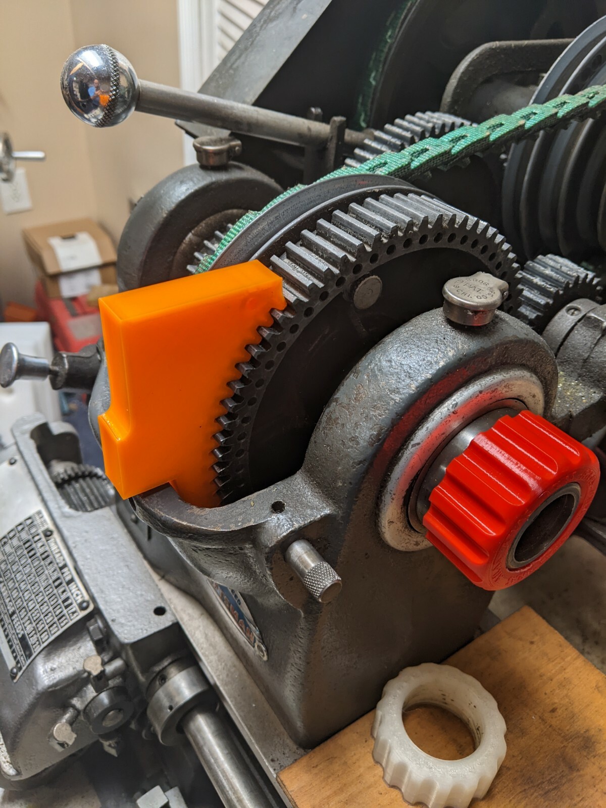 Atlas Craftsman 10" & 12" Lathe Spindle Lock Wedge Stop Block --- Orange