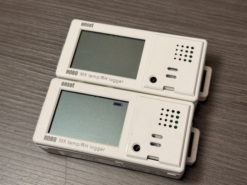 2 Onset HOBO MX1101 Bluetooth Temperature and Humidity Data Logger Read Descript