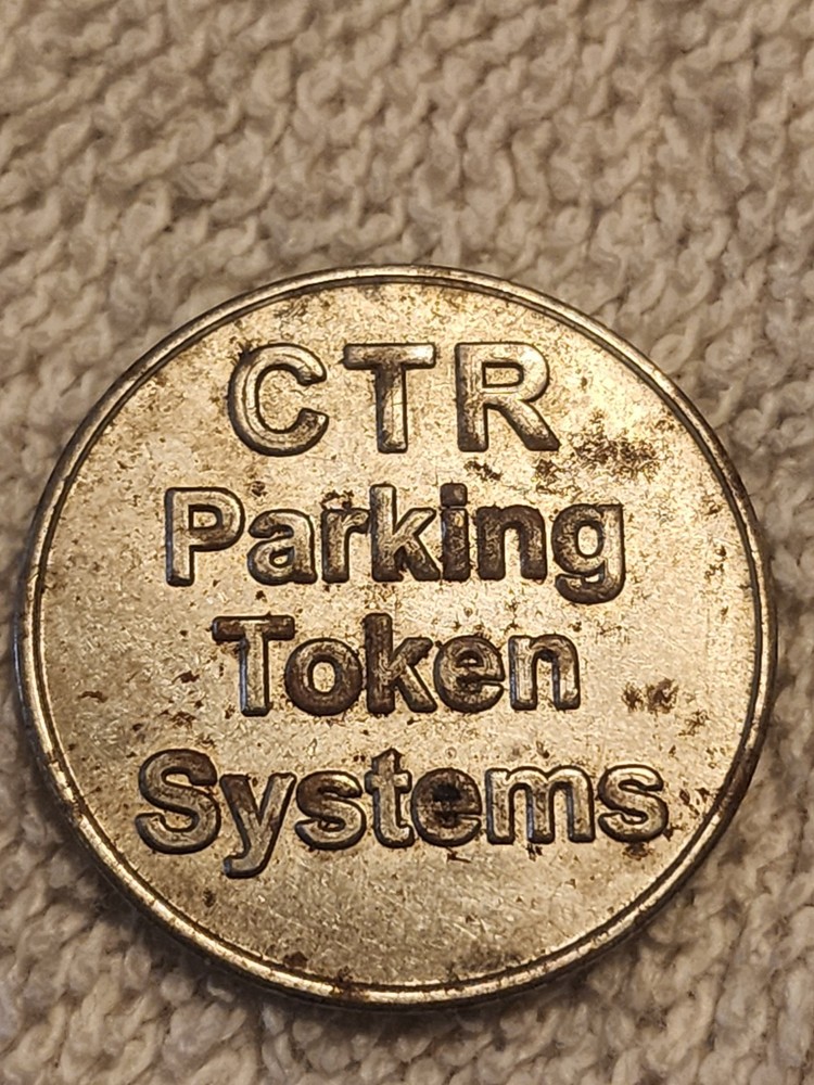 OLD CTR PARKING TOKEN SYSTEMS SILVER TONED TOKEN #qc1