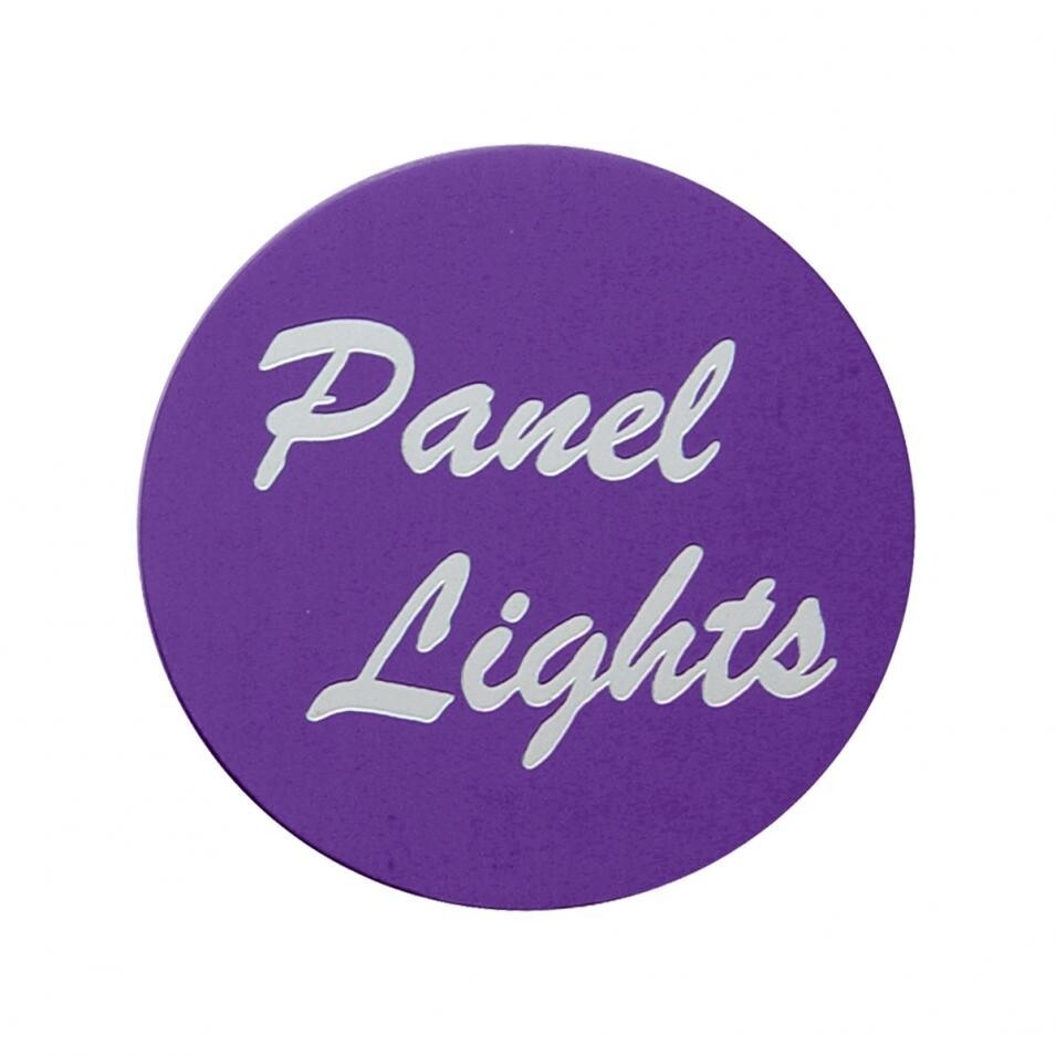 "Panel Lights" Dash Knob - Purple Aluminum Sticker