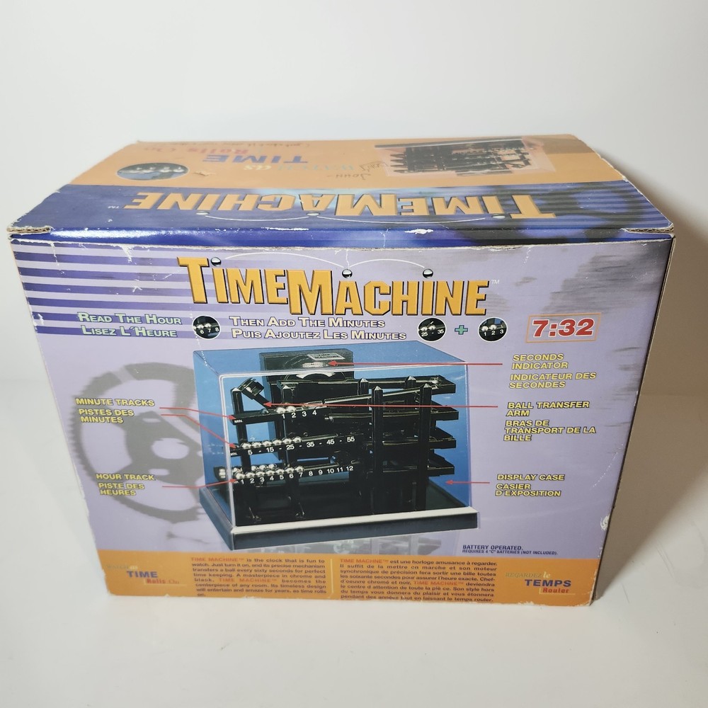 Time Machine Rolling Ball Kinetic Clock Hoffman Products DC Version New Open Box