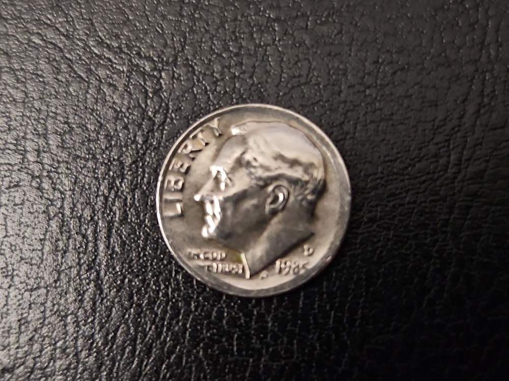 Rare Error 1985 D Roosevelt Silver Dime Coin