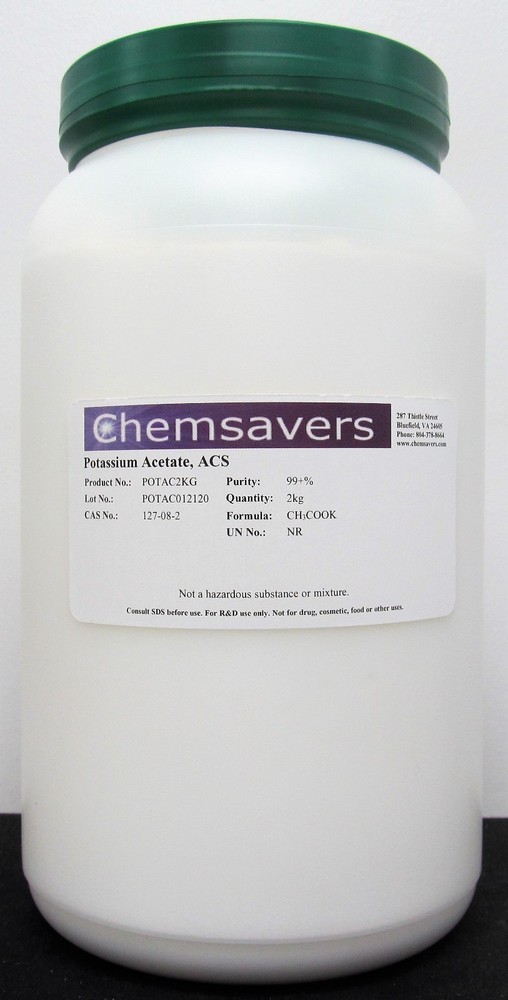 Potassium Acetate, ACS, 99+%, 2kg