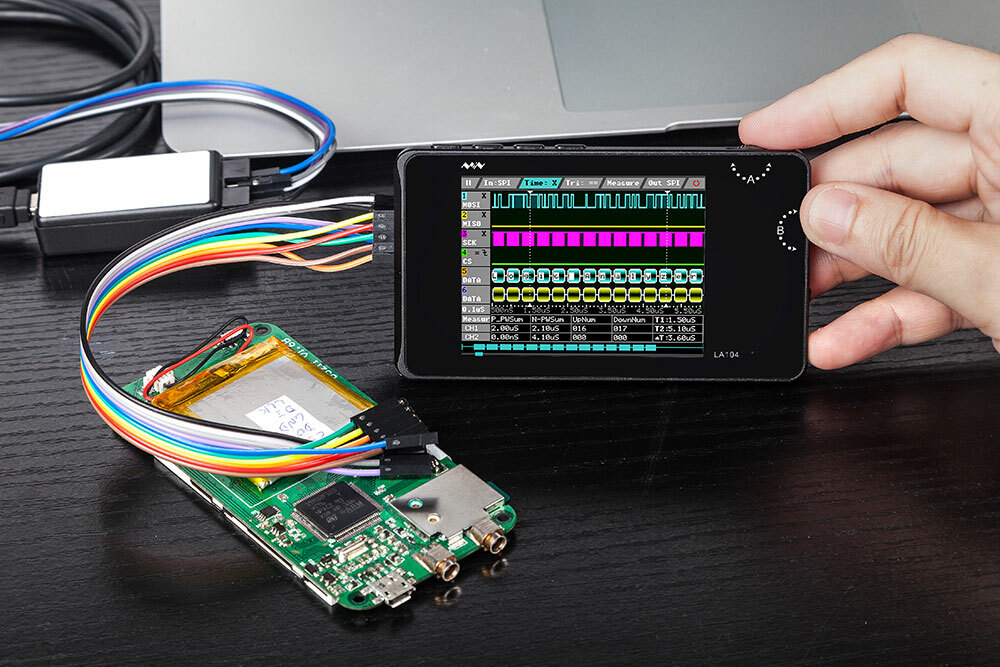Digital Logic Analyzer LA104 USB Mini 4 Channels 100MHz Max Sampling Rate V4C2