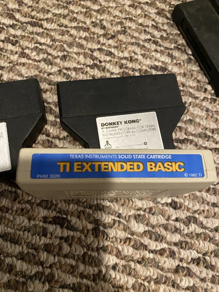 TI 99 4 Computer Bundle Texas Instruments Tested Working Includes Adaptor Games