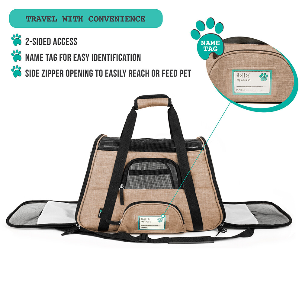 Cat Dog Pet Carrier Bag Travel Comfort Bag Case Airline Approved Soft Sided Mesh