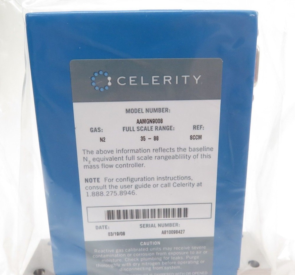 Celerity AAMGN9008 MFC IN3XP Mass Flow Controller - New
