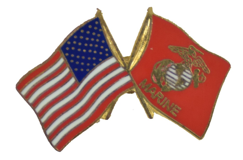 USA/USMC FLAGS HAT PIN