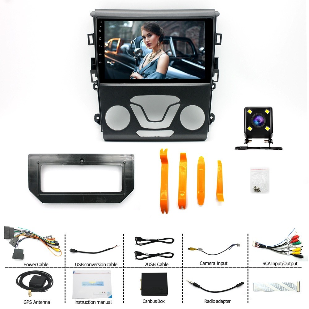 For Ford Fusion 2013-2016 Carplay Stereo Radio 9" Android15 32G GPS Nav WIFI SWC