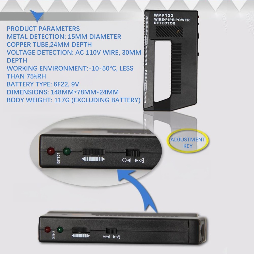 WPP123 Wire Pipe Wall Scanner Handheld Metal Detector Multi-Functional Tool