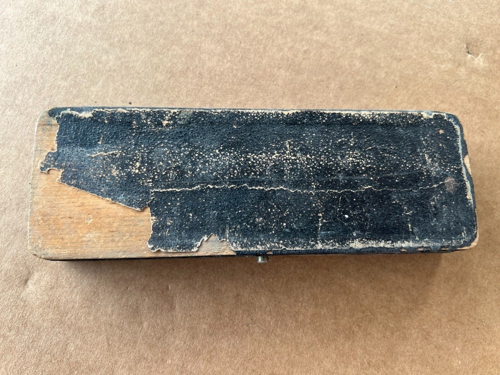 Antique Sharpening Stone Hone for Straight Razor BARBER EMPTY BOX