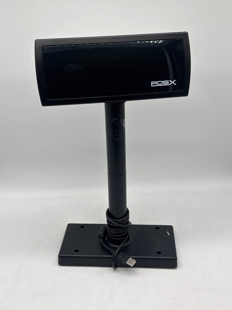 POS X XP 2800U Customer Pole Display 2-Line VFD Adjustable Height POS Screen - U