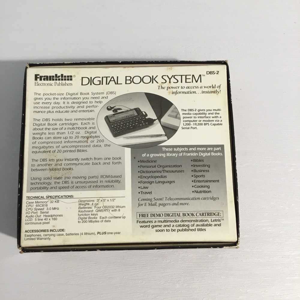 Franklin DIGITAL BOOK SYSTEM DBS-2 (1993)
