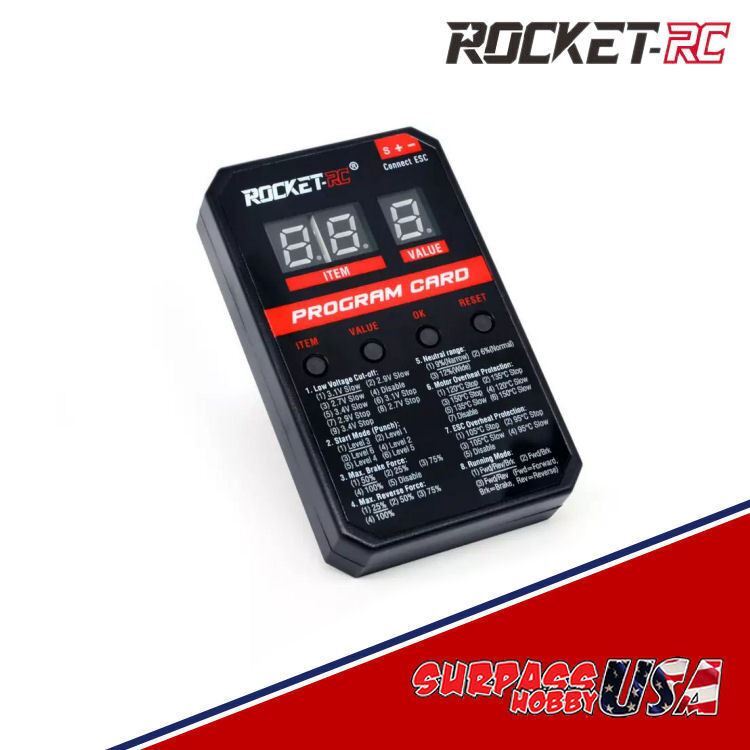 Surpass USA Rocket-RC V2 LED Program Card for TS80 PRO ESC