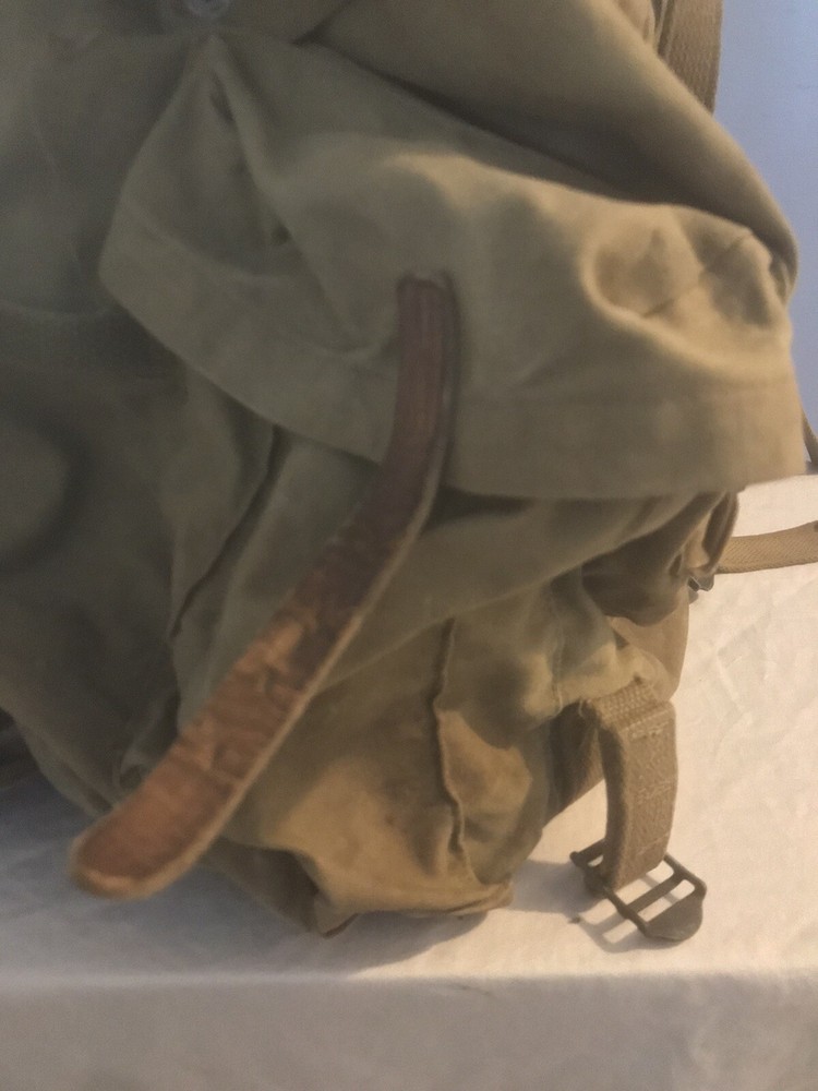 WWII US Army M1941 10th Mountain Division Backpack Rucksack & Frame w/10 on Face