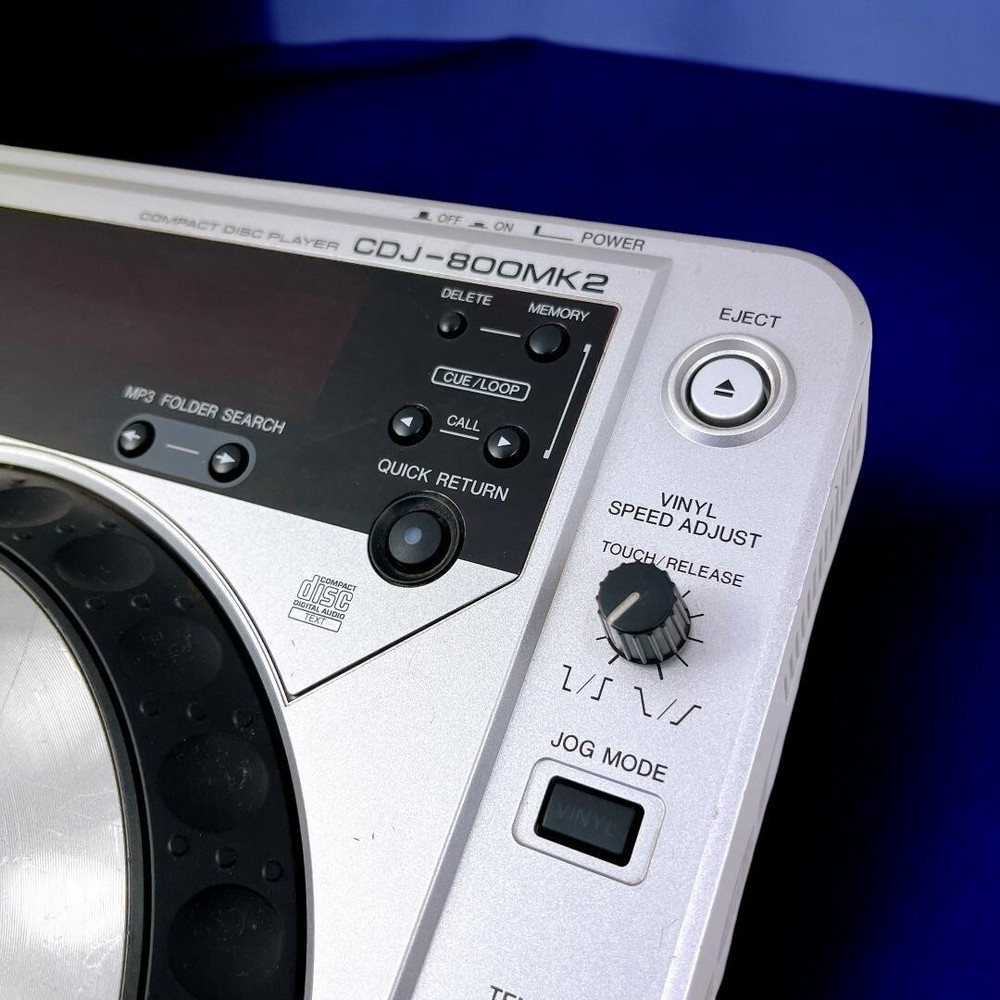 Pioneer CDJ-800MK2 DJ CD Player Digital Media Deck Silver Tested Working