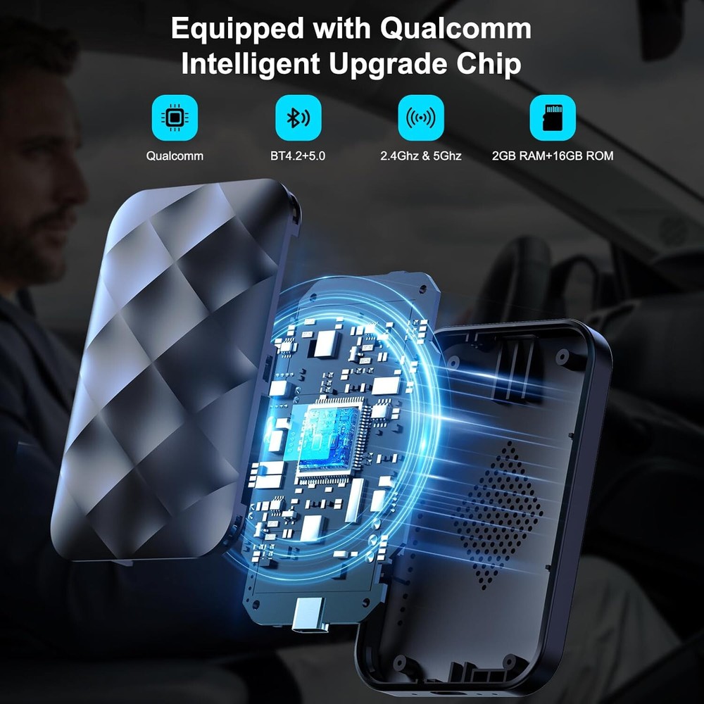 Magic Box 2.0 Wireless CarPlay Adapter for Apple CarPlay, Android Auto Wireless