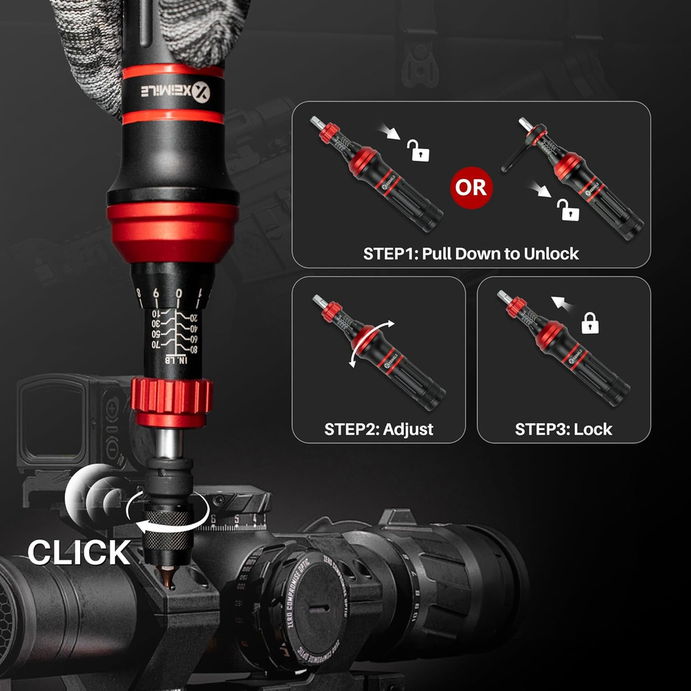 Torque Screwdriver 10-80 In.Lb with 1/4" Bit Holder