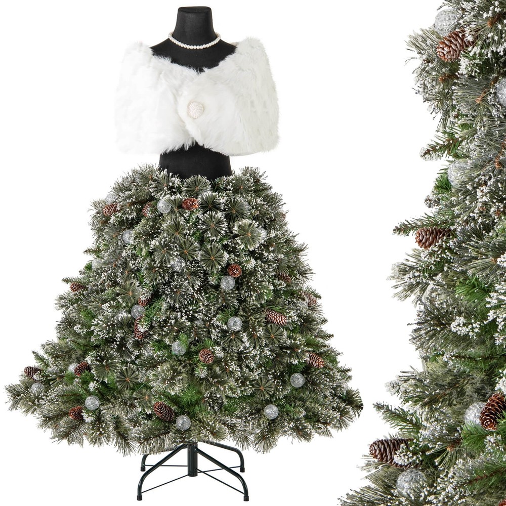 5' Artificial Mannequin Tree with 465 Branch Tips 50 Warm White LED Lights