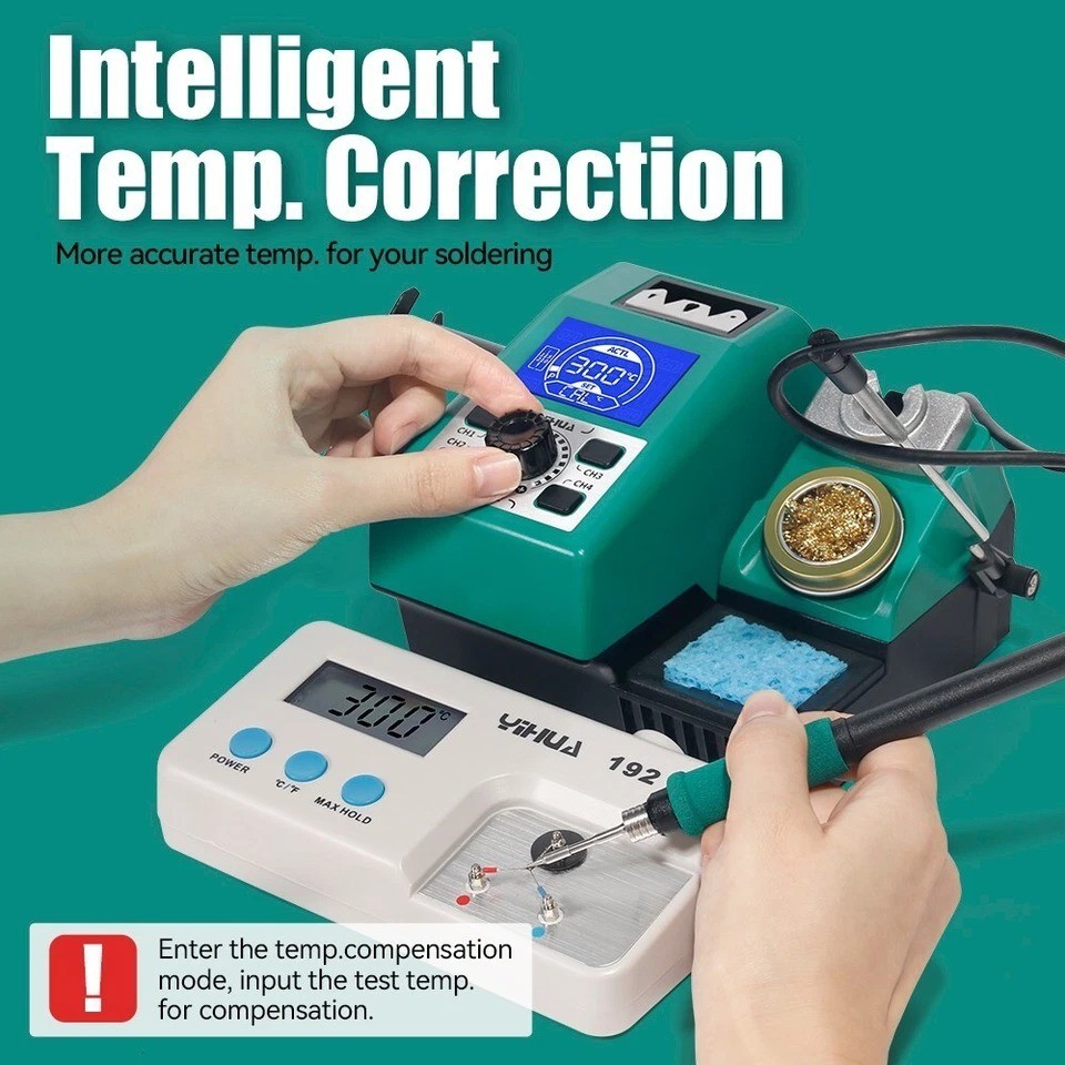 YIHUA 982D-III Precision Hot Tweezers Soldering Iron Station Kit C210/245 Tips