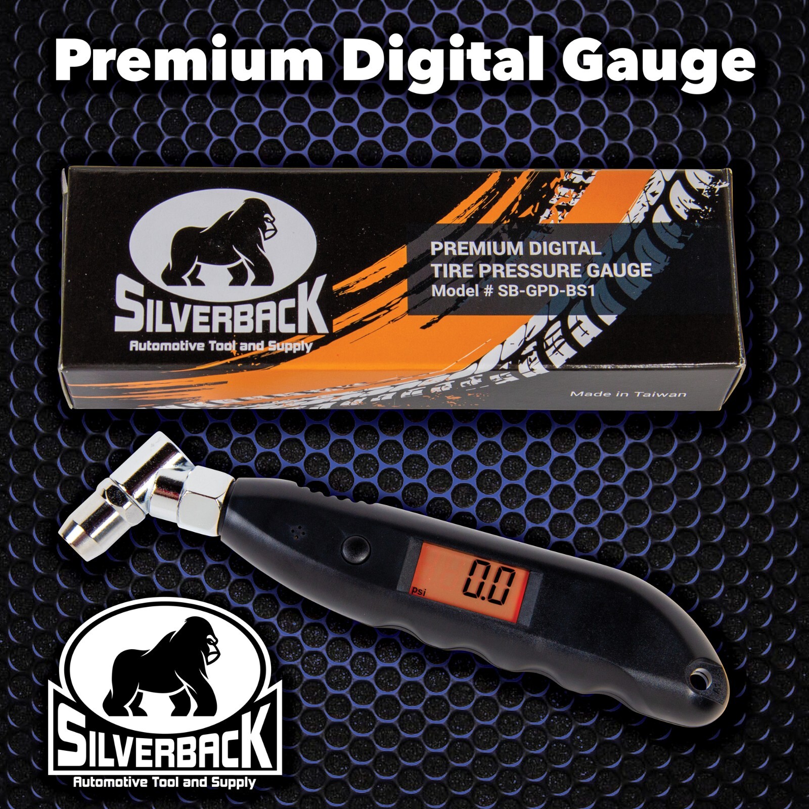 Silverback Automotive Professional Digital Tire Pressure Gauge, 0-150 PSI