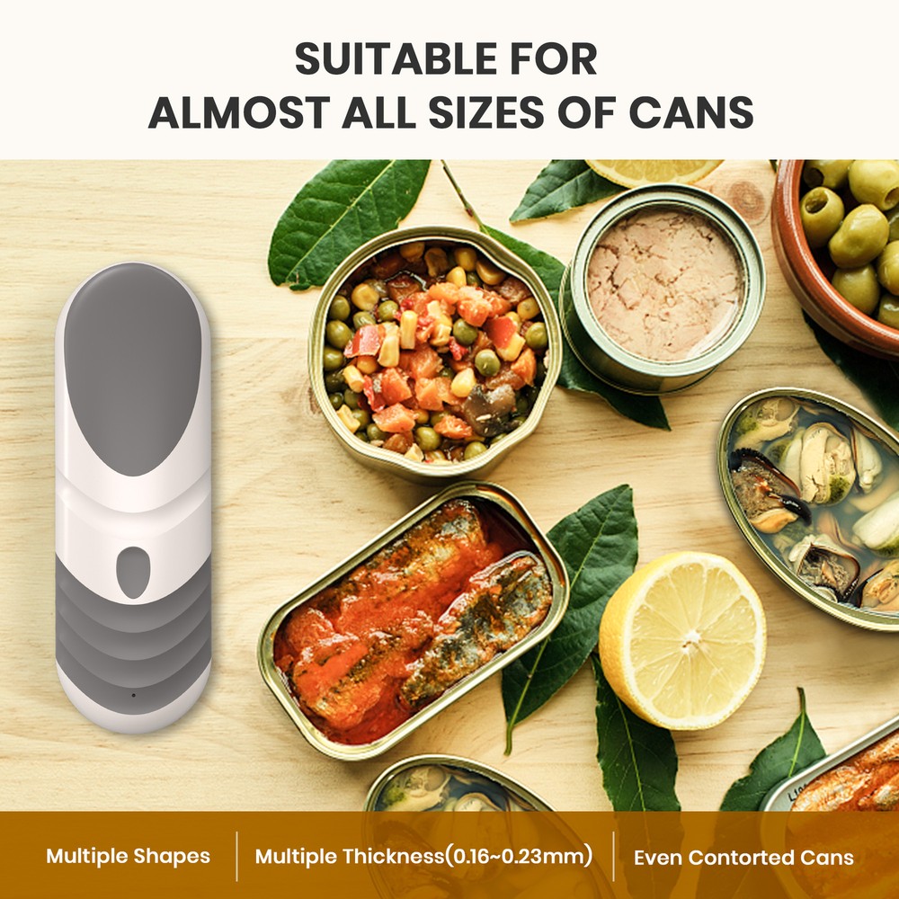 Electric Can Opener: One-Touch Open Your Cans, Smooth Edge, Automatic Stop