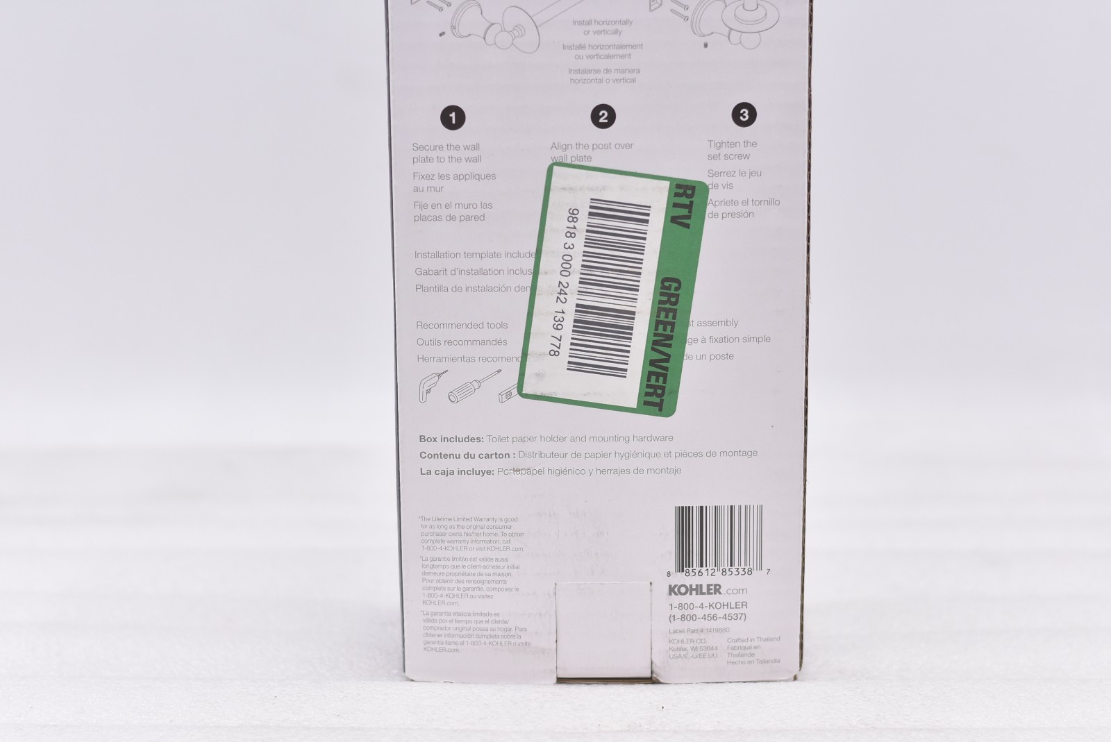 Kholer Capilano Toilet Paper Holder - Matte Black Finish