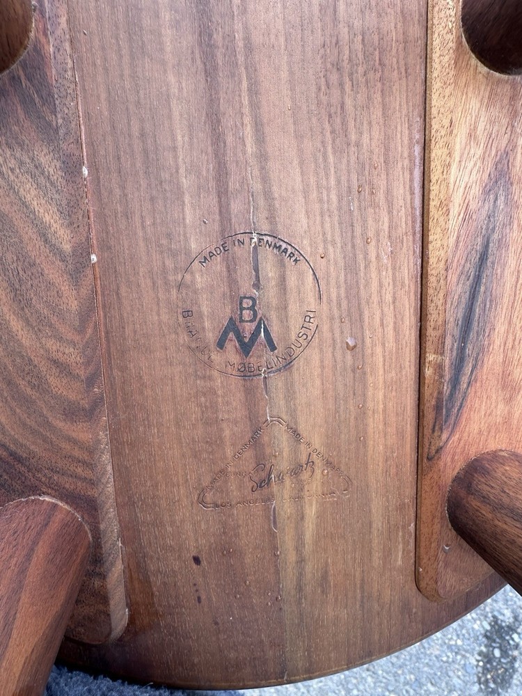 Mid Century Danish Modern Kurt Ostervig Walnut Bar Stool