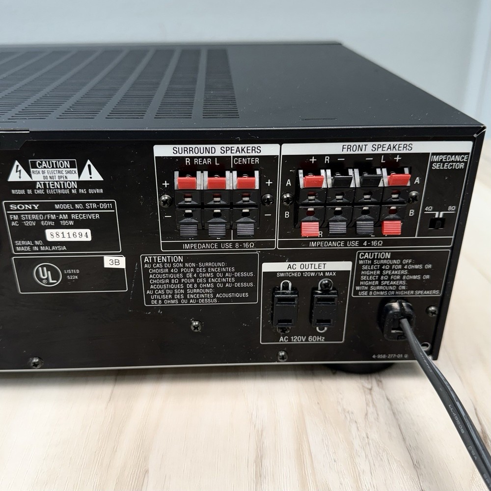 SONY STR-D911 Digital Signal Processing Audio/Video Control Center STEREO Bundle