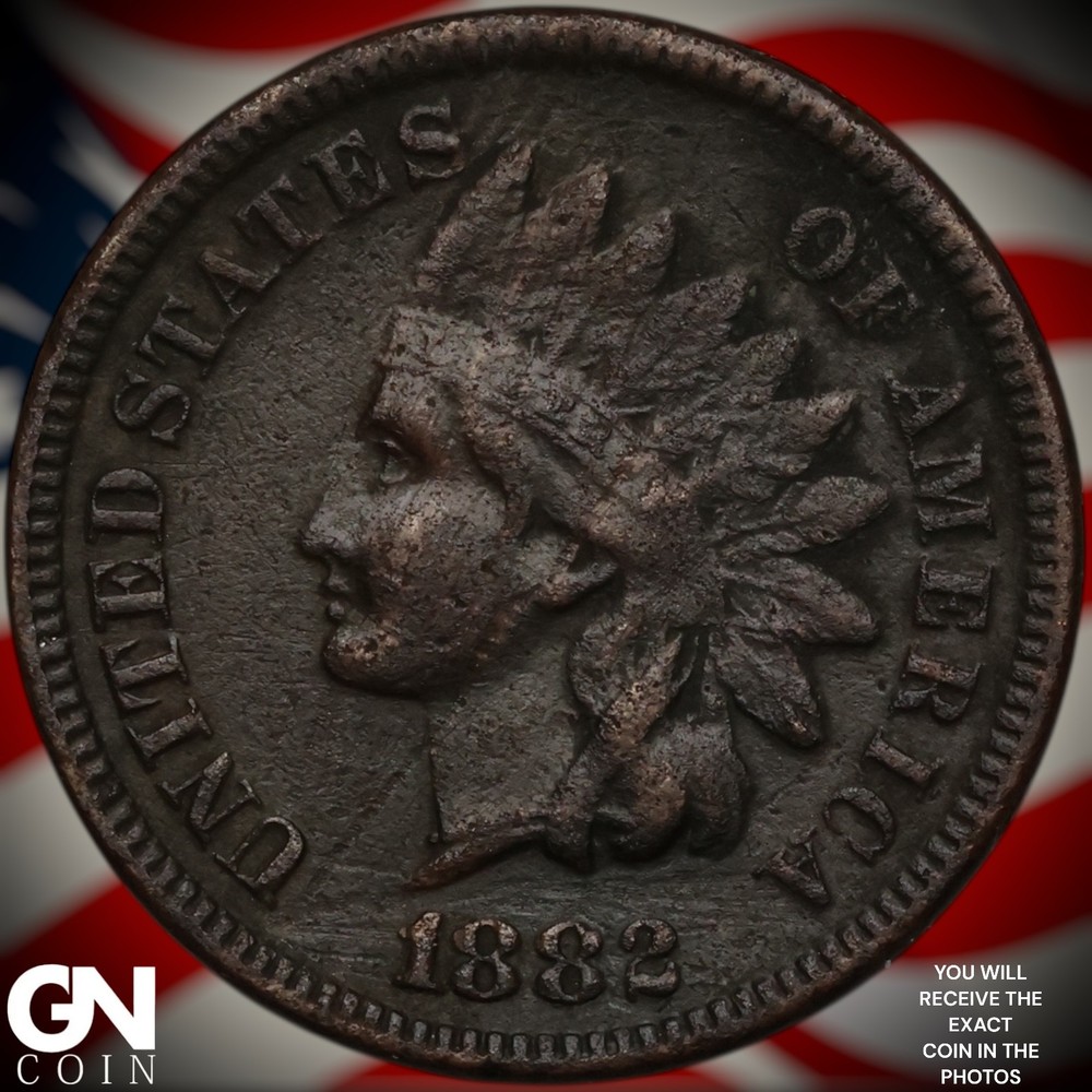 1882 Indian Head Cent Penny A3898