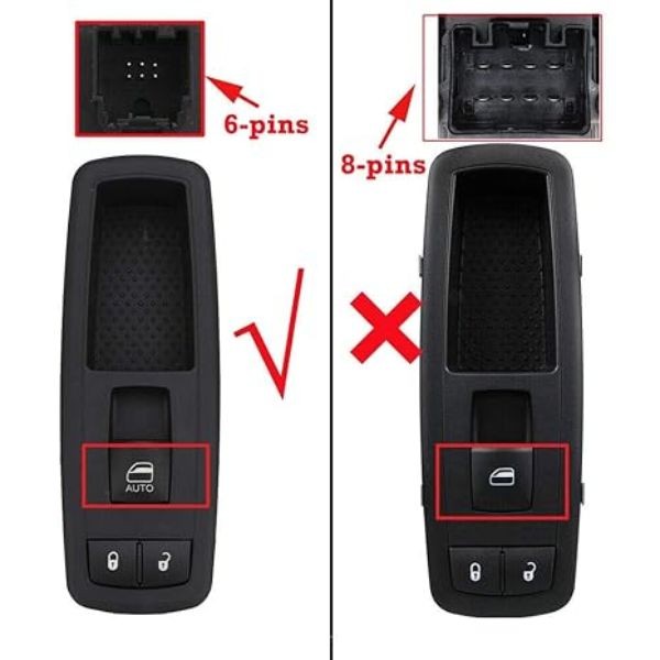 Front Passenger Side Door Window Switch for 2007-2014, 2011-2013, 2009-2012, 201