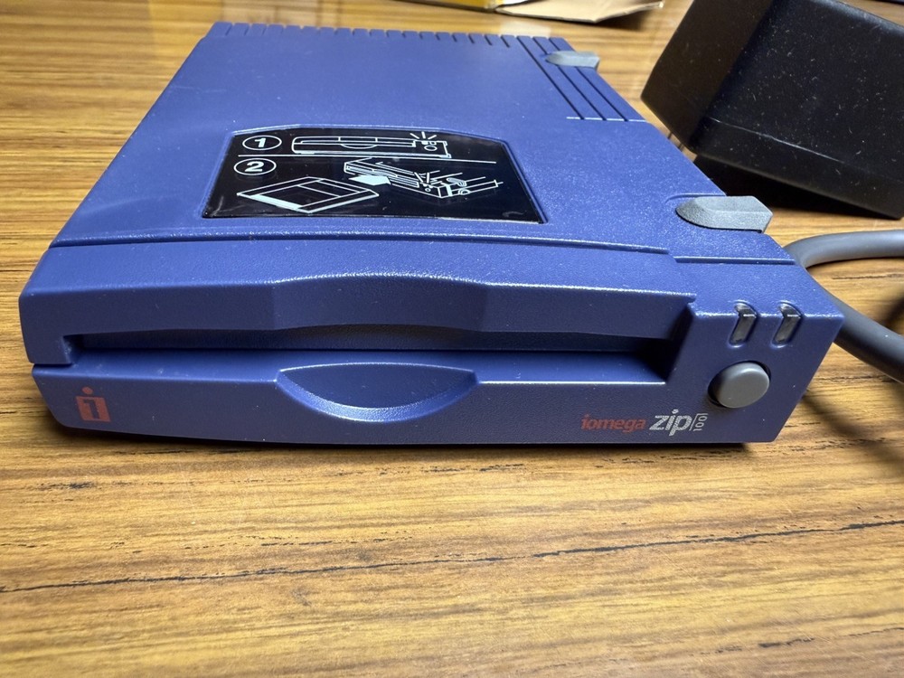 Iomega Zip 100 External Drive Parallel Port (Tested Working)