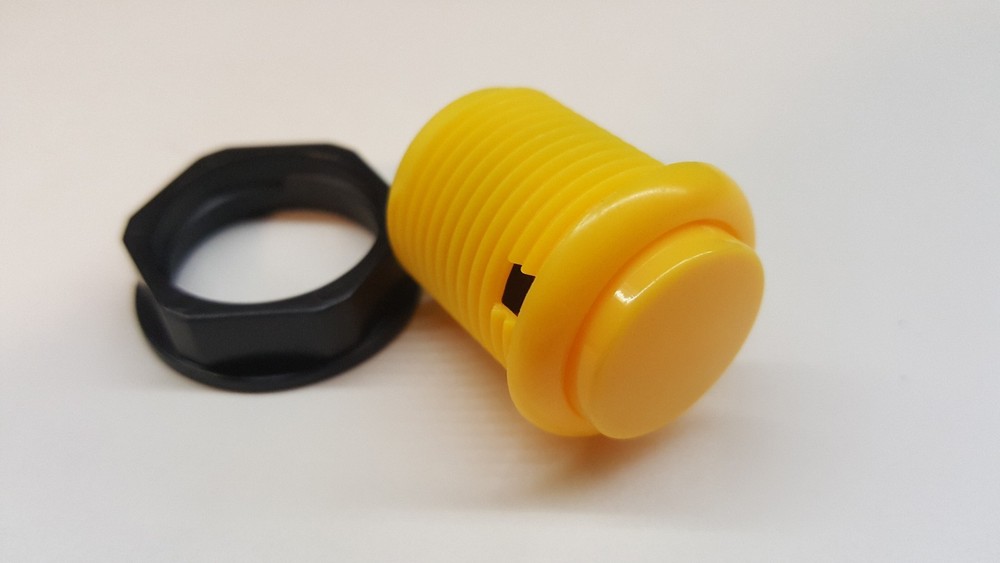 N.C. Momentary Push Button Switch NC SW - Yellow with Micro Switch - NEW