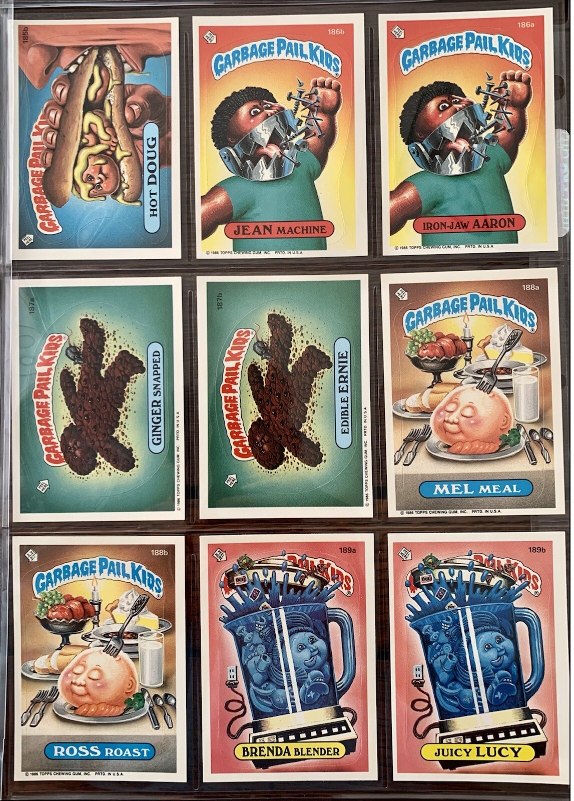1986 GARBAGE PAIL KIDS OS5 ORIGINAL SERIES 5 COMPLETE 88 CARD VARIATIONS SET.