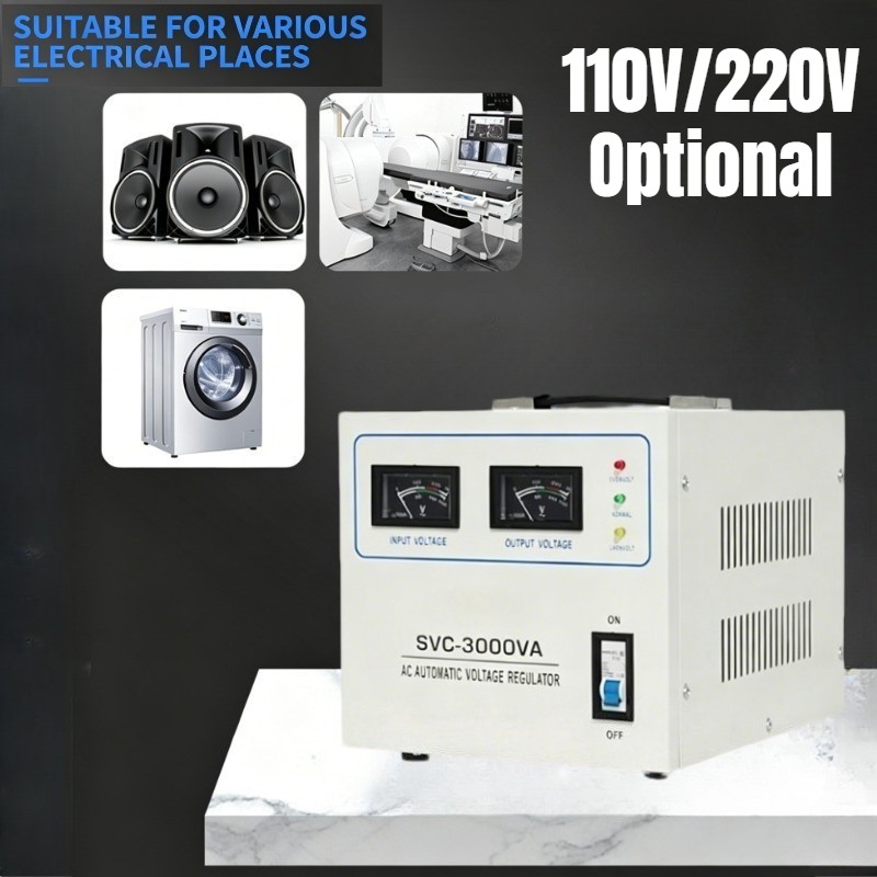 110V/220V Fully Automatic AC Voltage Stabilizer 3000VA Voltage Stabilizer Home
