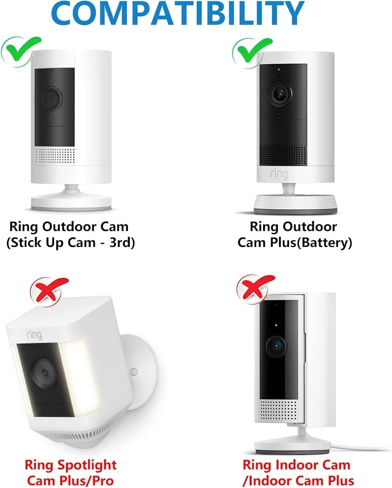 Secure Wall Mount Bracket for Ring Cameras - Effortless Installation Included