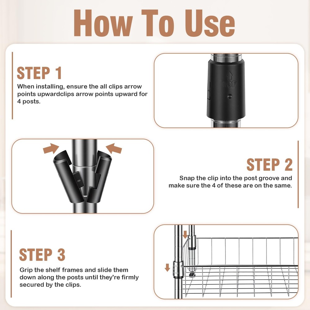 Stackable Metal Shelving Unit - Versatile Wire Rack for Garage, Pantry & Office