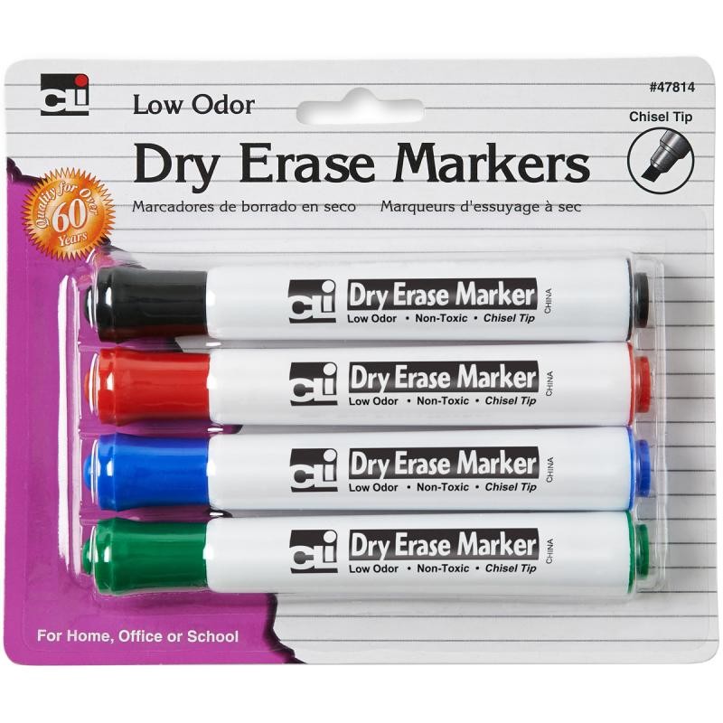 CLI Chisel Tip Dry Erase Markers (18505023)