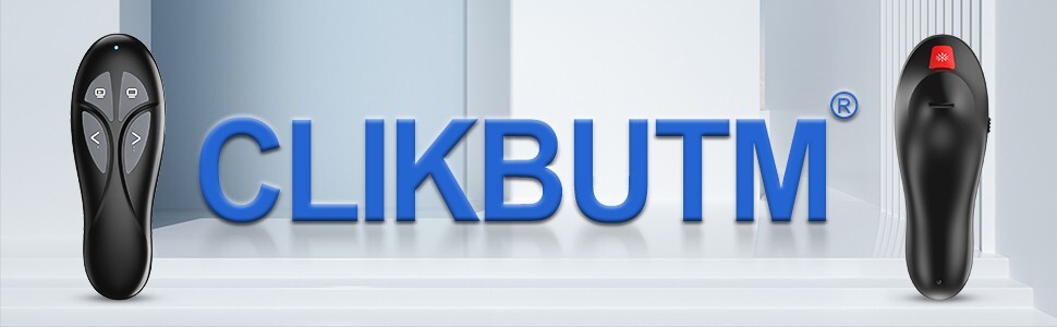 Presentation Clicker PowerPoint Wireless Presenter Remote: USB Type C Rechargeab