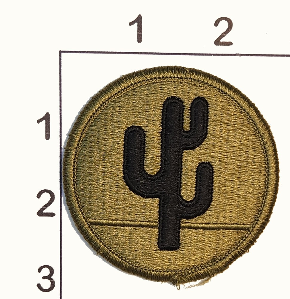 United States Army 103rd Patch Support Command Embroidered Cactus Hook & Loop