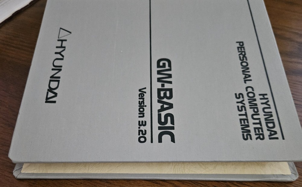 Hyundai Personal Computer Systems MS-DOS Version 3.2 Binder Book GW- Basic