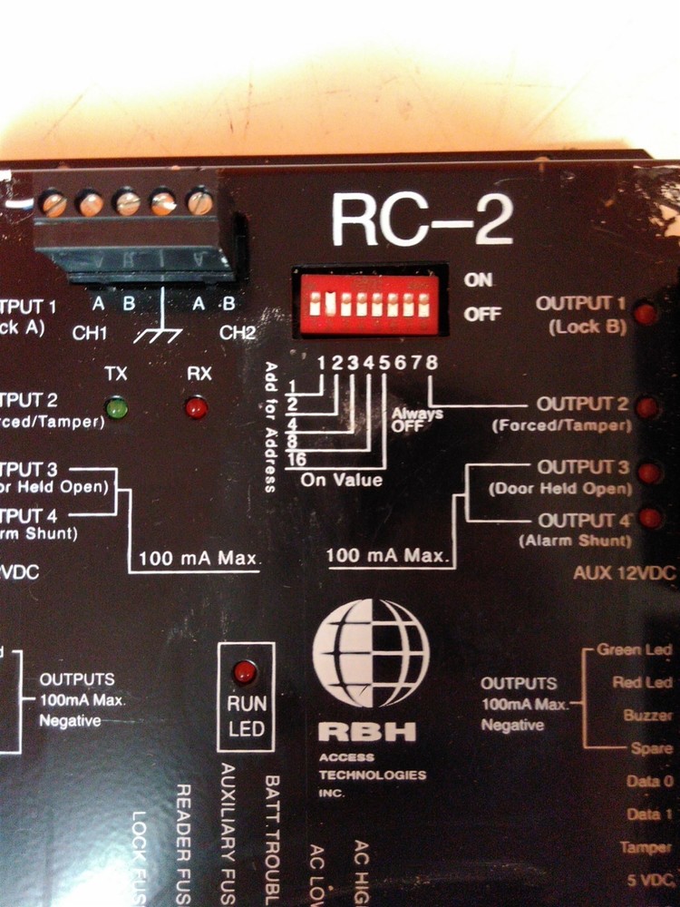 Defective RBH Access Technologies RC-2 Controller AS-IS