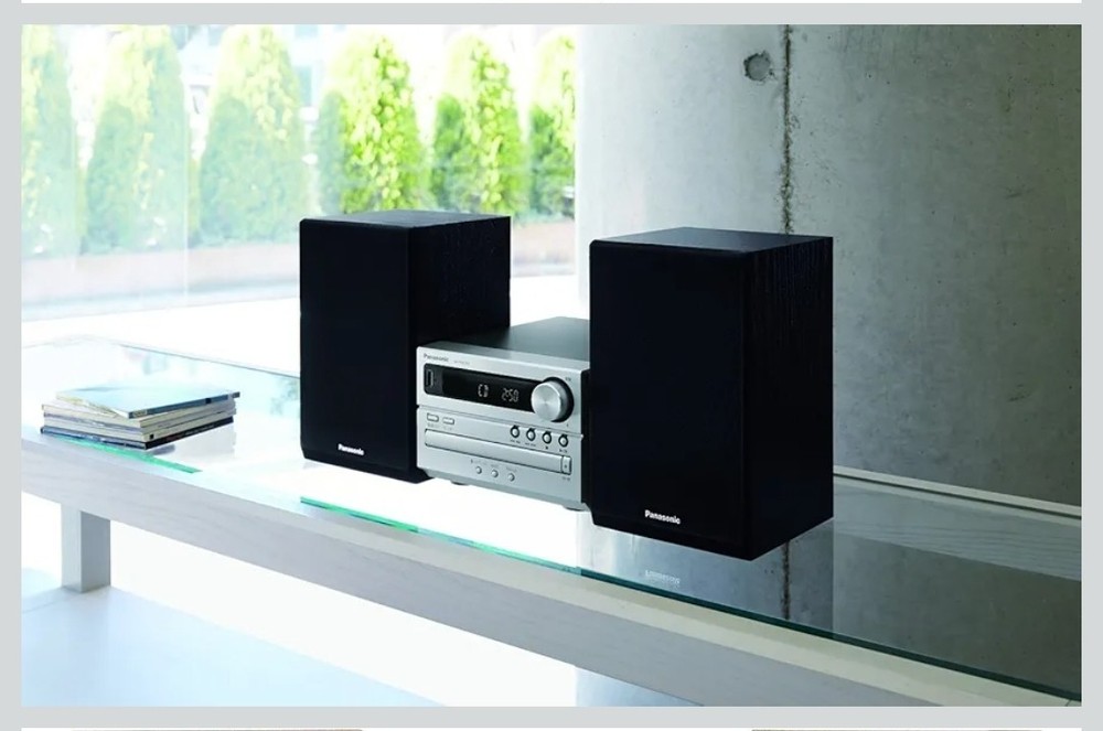 Panasonic Mini-component CD Stereo system SC-PM250-S Silver USB Memory Bluetooth